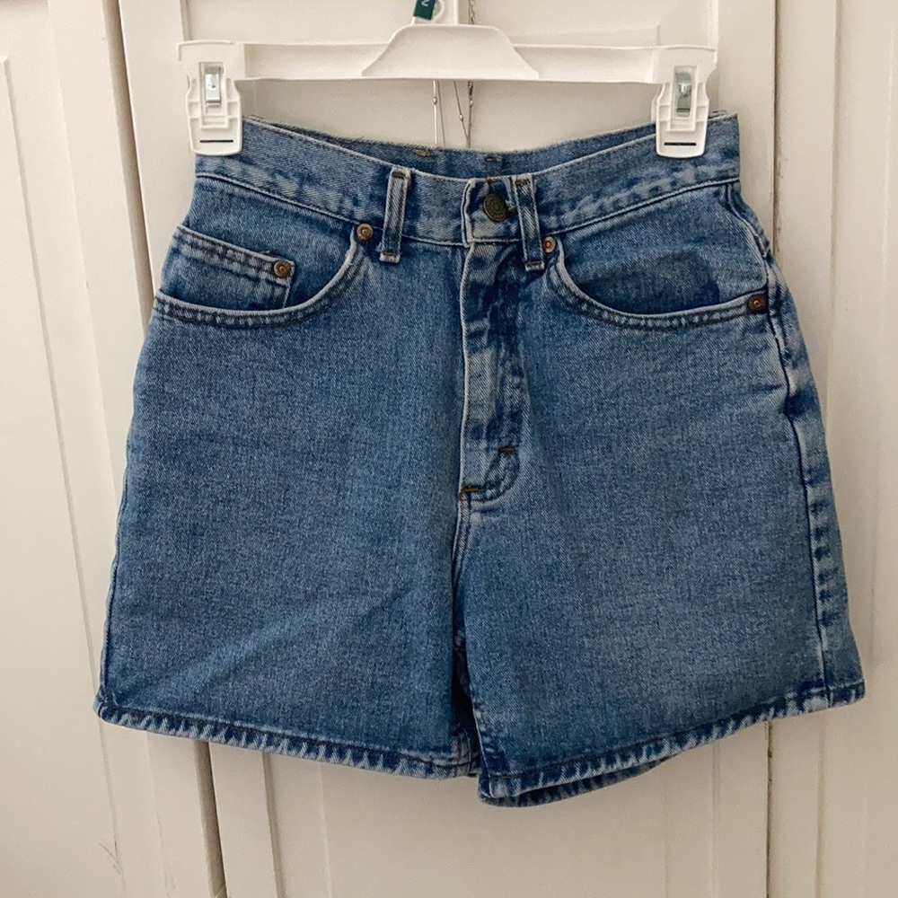 High rise jean shorts